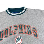Vintage 90s NFL Miami Dolphins Embroidered Grey Sweatshirt