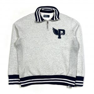 Ralph Lauren Quarter-Zip Vintage Sweatshirt With Embroidered P-Wing Logo