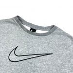Grey Nike Embroidered Swoosh Logo Vintage Sweatshirt