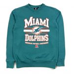 Vintage American NFL Miami Dolphins Printed Teal Sweatshirt