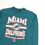 Vintage American NFL Miami Dolphins Printed Teal Sweatshirt