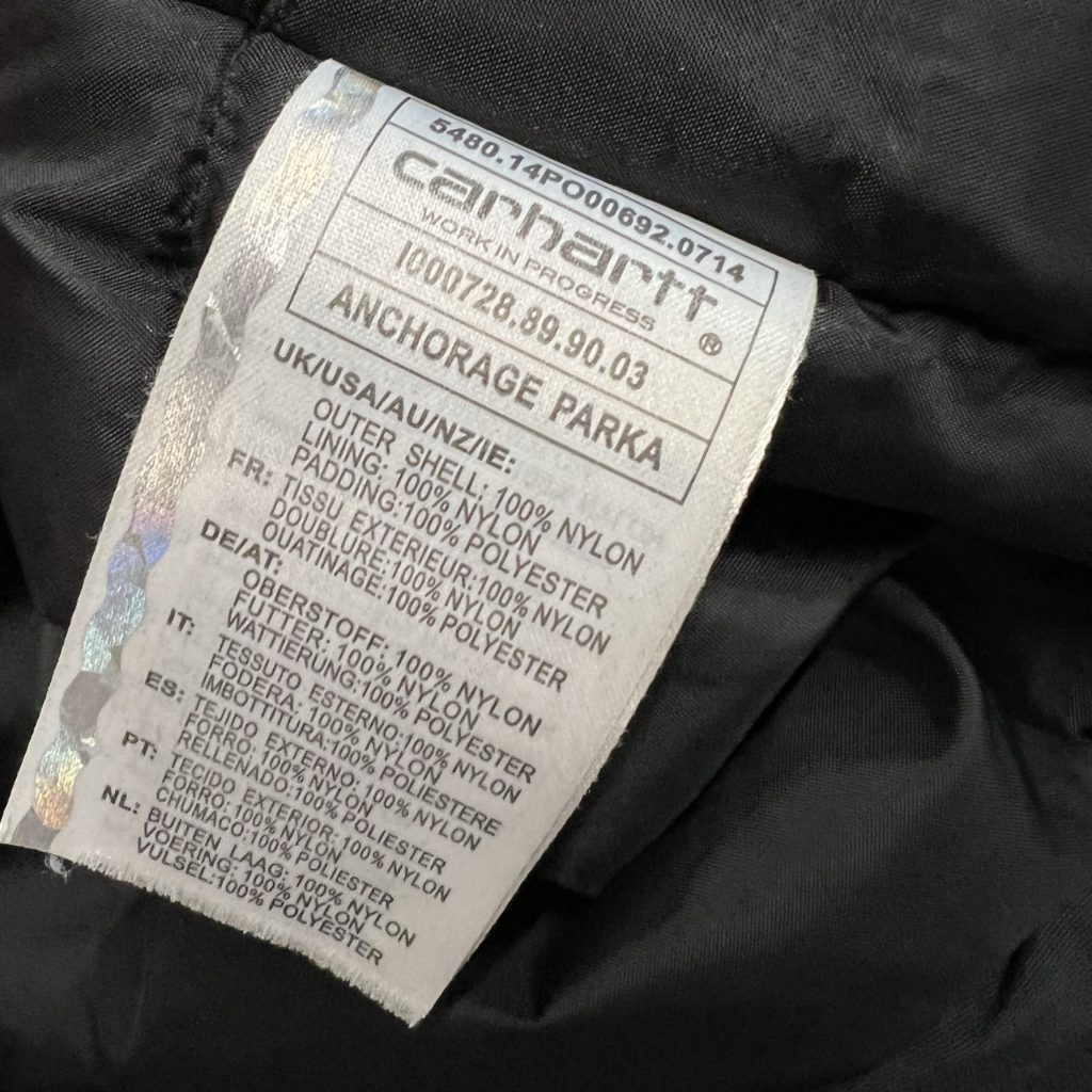 A Black Vintage Carhartt Anchorage Parka Coat Jacket