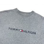 Tommy Hilfiger Grey Embroidered Spell Out Vintage Sweatshirt Tommy Hilfiger Grey Vintage Sweatshirt With Embroidered Spell Out Logo