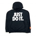 Nike Black Just Do It Printed Slogan Hoodie