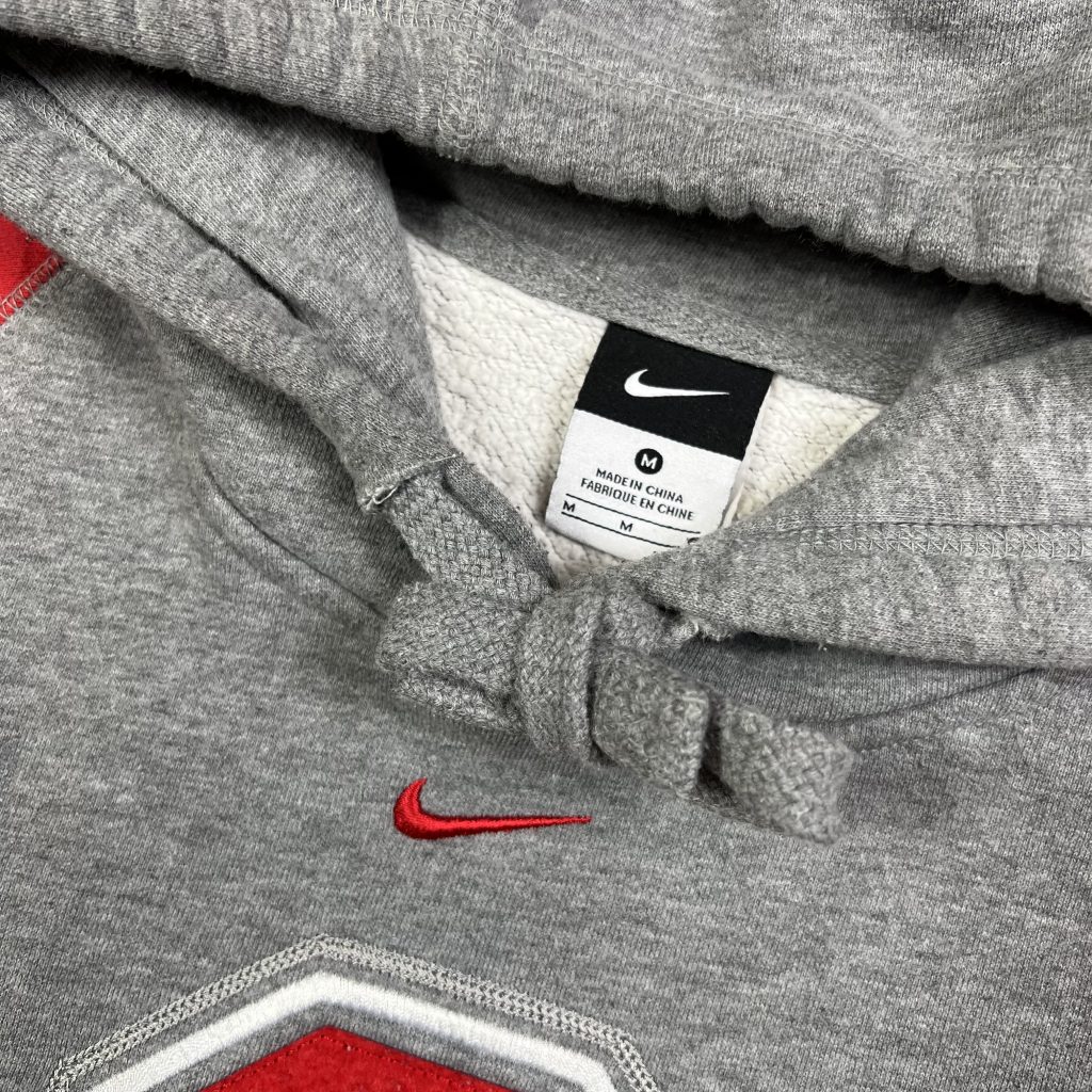 Vintage Nike Embroidered Centre Swoosh Logo USA Grey Hoodie