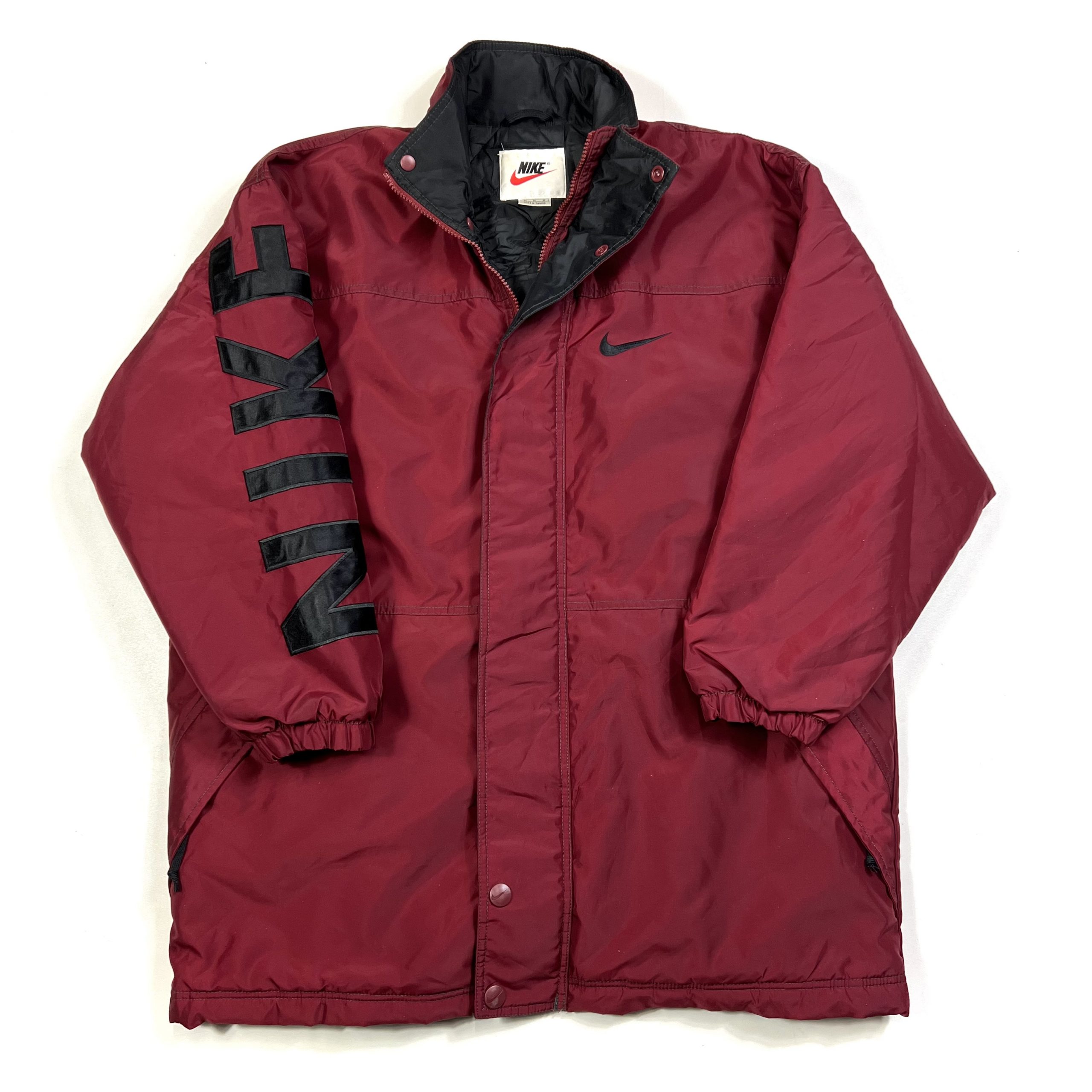 90’s Nike Padded Jacket - Burgundy - TMC Vintage - Vintage Clothing