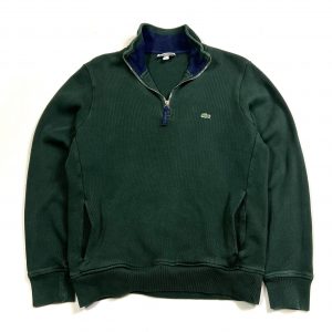 Vintage Lacoste Green Quarter-Zip Sweatshirt