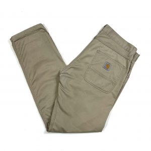 Beige Vintage Carhartt Skill Trousers With Patch Logo