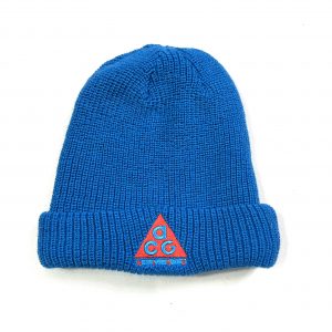 Vintage Nike ACG Blue Embroidered Knitted Beanie Hat